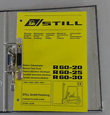 Manuale di manutenzione Still carrello elevatore elettrico R 60 - 20/25/30 del 02/1998 usato  Spedire a Italy