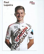 TOUR DE  FRANCE-CYCLISME :cp   Autographe de  PAUL   LAPEIRA  TEAM AG2R d'occasion  Cléguer