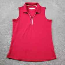 Pebble Beach Polo Womens Medium Red Dry Luxe Performance Golf Activewear for sale  Shipping to South Africa