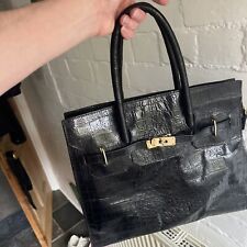 Leather black handbag for sale  LEEDS