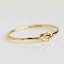 Anillo de nudo apretado de oro liso de 18 K - anillo de nudo de amor minimalista de oro amarillo para mujer segunda mano  Embacar hacia Argentina