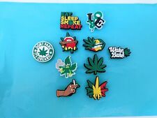 Weed marijuana 420 Shoe Charms 10 Piece Set party favors cake toppers crafts  for sale  Shipping to South Africa