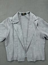 Dolce Viva Collection DVC Jacket Womens L Large Gray Cropped Short Sleeve Ladies, used for sale  Shipping to South Africa