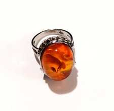 Amber ring stamped for sale  Cross Plains