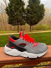 Nike Air Huarache Trainers Cool Grey Crimson Men’s Size 8,5 318429-009, used for sale  Shipping to South Africa