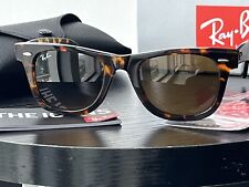 Óculos de sol Ray-Ban RB2140 902/57 50mm Wayfarer marrom lentes clássico, usado comprar usado  Enviando para Brazil