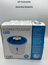 Catit Flower Drinking Fountain with LED Nightlight & Petal Top VGC & New Filter, used for sale  Shipping to South Africa