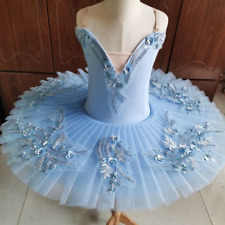 Usado, Disfraz Tutú De Ballet Profesional Azul Cielo Niños Vestido Tutú de Baile Ballet Panqueque segunda mano  Embacar hacia Spain