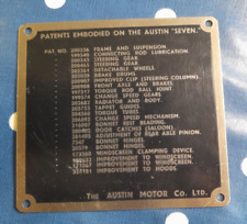 Austin patent plate for sale  Shipping to Ireland