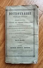 Dictionnaire français italien d'occasion  Roanne