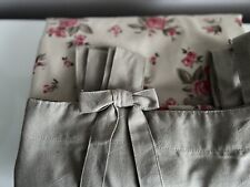 Gorgeous La Redoute Shabby Chic Tab Top Curtains With Bow Detail Taupe/Roses, used for sale  Shipping to South Africa