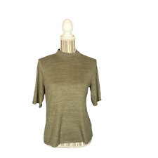 Apt. Blusa feminina 9 verde oliva gola alta manga curta tamanho M, usado comprar usado  Enviando para Brazil