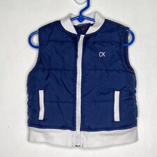 Chaleco amortiguador Calvin Klein CK niños talla 24 meses azul marino con cremallera completa invierno, usado segunda mano  Embacar hacia Argentina