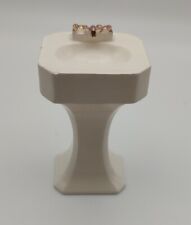 Vintage Dollhouse Porcelain Bathroom Pedestal Sink White Ceramic for sale  Shipping to South Africa