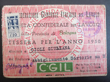 Tessera del 1950 usato  Italia
