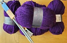 purple chunky wool for sale  OTTERY ST. MARY