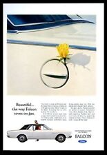 1966 Ford Falcon carro branco foto teto preto anúncio impresso vintage, usado comprar usado  Enviando para Brazil
