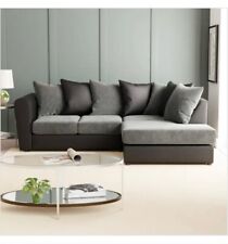 Leatherette black sofa for sale  UK