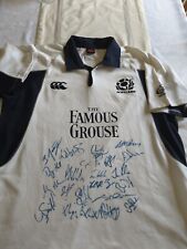 signed rugby shirt scotland for sale  WEST LINTON