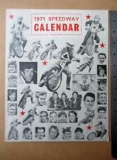 1971 speedway calendar for sale  UK
