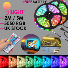 5M LED STRIP LIGHTS 5050 RGB COLOUR CHANGING TAPE TV UNDER CABINET KITCHEN, used for sale  Shipping to South Africa