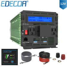 Inversor de energia EDECOA 3000 W 6000 watts 12V DC para 110V 120V AC LCD carro a cabo trailer, usado comprar usado  Enviando para Brazil