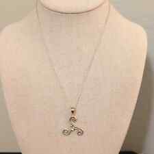 Large Celtic Triskelion 925 Silver Pendant on Vintage 925 Italy Silver Chain, used for sale  Shipping to South Africa