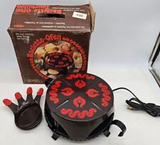 Juego de estufas de fondue vintage Stockli Raclette (4) caja de placas porcionales manipuladas de metal  segunda mano  Embacar hacia Mexico
