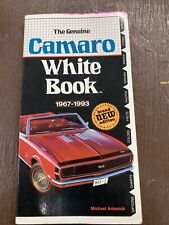 Camaro white book for sale  Westfield