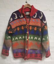 Wigwam Hand Knitted Wool Multicolour Arty Cardigan Like Pachamama - Size M/L for sale  Shipping to South Africa