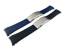 Pulseira de pulso de silicone de borracha azul marinho 22 mm ajuste relógio MIDO fecho prata comprar usado  Enviando para Brazil