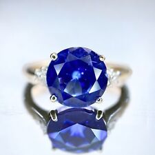 Used, Vintage 14k Yellow Gold Round Tanzanite Natural Diamond Ring for sale  Shipping to South Africa