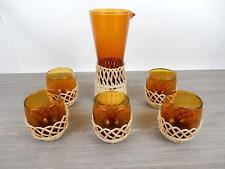 Vintage amber glass d'occasion  Expédié en Belgium