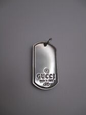 Used, GUCCI dog tag pendant only SILVER 925 Qty 1 Used No Chain Included Womens Mens for sale  Tualatin