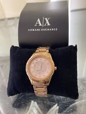 Usado, RELOJ PARA MUJER ARMANI EXCHANGE DIAMANTE ORO ROSA AX5432 con estuche segunda mano  Embacar hacia Mexico