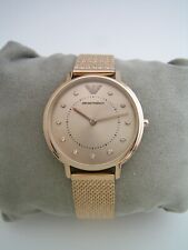 EMPORIO ARMANI WOMENS AR80007 WATCH STAINLESS STEEL LEATHER QUARTZ GENUINE, used for sale  Shipping to South Africa