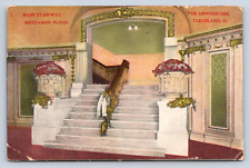 Cartão postal antigo Maine Stairway mezanino piso hipódromo Cleveland Ohio 1908, usado comprar usado  Enviando para Brazil