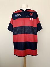 Georgia World Cup 2015 signed by the squad Under Armor rugby shirt jersey for sale  Shipping to South Africa