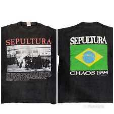 Camiseta unissex preta algodão 94 Sepultura Refuse/Resist Chaos VM6419 comprar usado  Enviando para Brazil