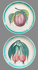 PAIR Vietri Italy Salad PLATES 8” Hand Painted Gambone Burro Vtg MCM Italian for sale  Shipping to South Africa