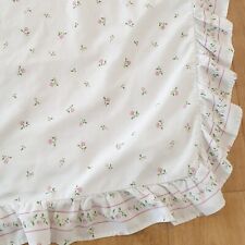 Vintage St Michael White & Pink Ditsy Rose Floral Single Frilled Duvet Cover for sale  Shipping to South Africa