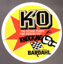 Pegatina pelada ""KO"" aceite Bardahl 1970 aditivo combustible 4,25" como nueva 2b segunda mano  Embacar hacia Argentina