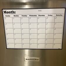 Calendar Magnet Dry Erase 17” X 12” Black And White Excellent Condition for sale  Shipping to South Africa