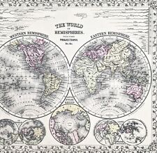 1867 map hemispegeres for sale  Carefree