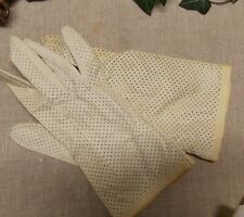 ANCIEN GANTS EN CUIR BEIGE BLANC POUR FEMME VINTAGE gants tissier d'occasion  France