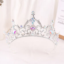 Coroa tiara feminina de formatura rainha noiva princesa ouro prata cristal 7 cm de altura AB comprar usado  Enviando para Brazil