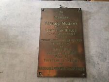 BOER War Plaque Battle Spion Kop Jan 24th 1900 Captain Fergus Murray for sale  Shipping to South Africa