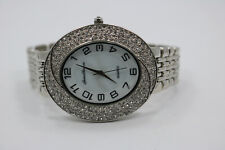 Ladies Justine Simmons B7799 Silver MOP Dial Crystal Accented Bezel Watch  for sale  Shipping to South Africa