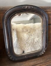 VTG Arched Dark Brown Wood Picture Photo Mirror Frame Hanging Home Decor Acorns for sale  Shipping to South Africa