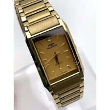 Technos Te.9410-058U relógio feminino quartzo retângulo ouro 20mm feito na Suíça vintage comprar usado  Enviando para Brazil